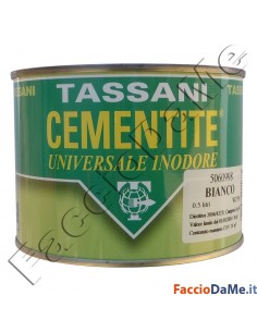 Cementite Tassani Universale Inodore Pittura Opaca Acrilica Colore Bianco 5060