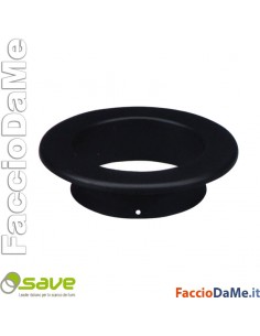 Rosone Stufa Pellet Save 1,2mm Porcellanato Nero Opaco Diametro 8cm