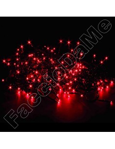 Luci di Natale a 96 Led Rossi per Uso Interno ed Esterno con Trasformatore
