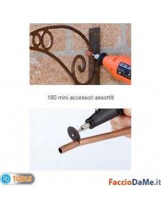 Kit 180 Mini Accessori Assortiti per Tagliare Smerigliare Ecc PG Tools PG180A 2