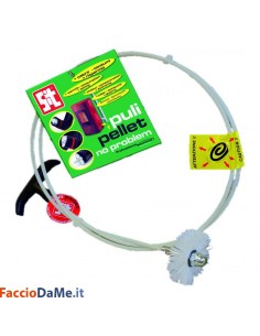 Kit Sit Pulipellet Asta Scovolo Flessibile per la Pulizia della Stufa a Pellet