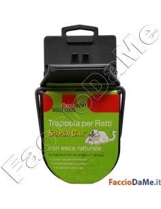 Maxi Trappola per Topi Rati con Esca Naturale Super Cat