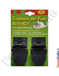 Mini Trappole per Topi Rati con Esca Naturale Super Cat 2 Pezzi