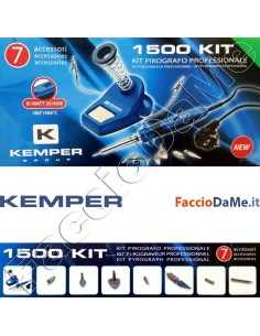 Set Kit Pirografo Professionale per Incidere con 7 Accessori Kemper 1500KIT 2