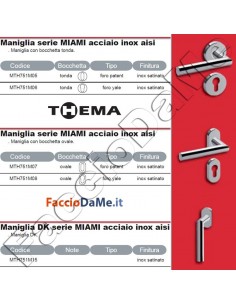 Maniglie Cremonesi per Porte e Finestre Serie MIAMI Thema Acciaio Inox Satinato 2