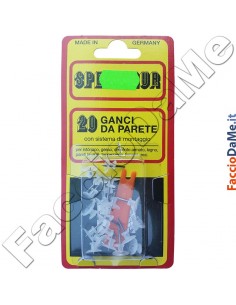 Ganci Blitz da Parete per Quadri con Chiodi e Sistema di Montaggio 20 pezzi