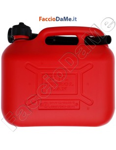 Tanica Plastica per Carburanti ad Alta Densità con Travasatore Omologata UN 5 litri 2
