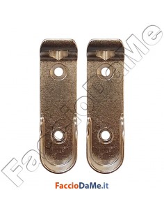 Reggitubo Laterale per Tubo Ovale Armadio Metallo Cromato Reggi Tubo Abiti 2pz