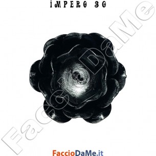 Portambrasse Raccoglitenda ROSA in Ferro Nero Argento per Bastone Tende D.30mm IMPERO Italy 2