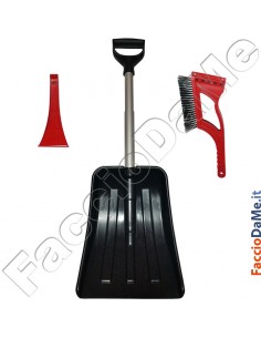 Set Kit Auto Pala Spazzola Paletta Spazzaneve con Borsa con Manico Verdena