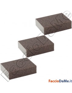 Spugne Spugnete Abrasive Carta Vetrata per Carteggiare Lucidare 3 pezzi Imperial