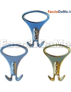 Portabiti Appendiabiti Attaccapanni a 2 Ganci in Zircal DIVA Vari Colori Finiture