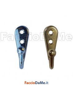 Gancio Ganci in Ottone con Singolo Gancio per Appendere per Bagno Cucina Camera