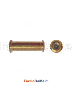 Spioncino Ottico per Porta a 2 Lenti Visuale 120° Diametro 12mm in Ottone Lucido