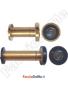 Spioncino Ottico per Porta a 4 Lenti Visuale 200° Diametro 16mm in Ottone
