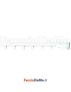 Binario a Corda in Alluminio Applicazione a Soffitto 13,5x19,5mm Colore Bianco