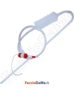 Travasatore Vino a Polmone con Rubinetto Automatico Autoregolatore Tubo 115cm