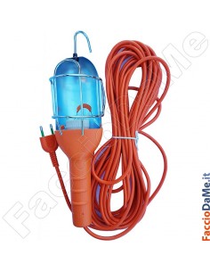 Lampada Portatile Aladin Cavo 10 Metri Interuttore Parabola Metallica Fanton