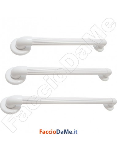 Maniglione da Appoggio per Bagno PVC Portata 120 kg Lunghezza 30 - 45 - 60 cm