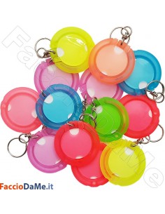 Portachiavi Targhette Chiavi Tonde Givolare + Anelli Confezione da 50 pezzi