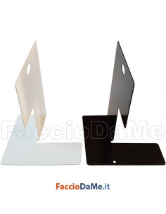 Supporti Supporto Fermalibro Reggilibri in Acciaio Colore Bianco Nero Rosso