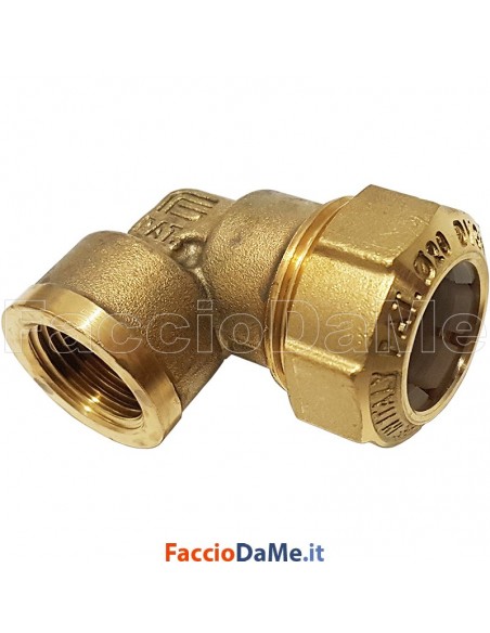Giunti Giunto Raccordi Ottone Raccordo TOF-G Curvo Gomito 90° Serie TOF-PUSH