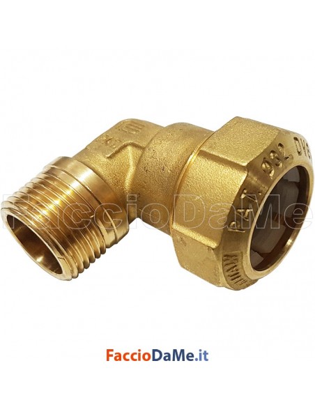 Giunti Giunto Raccordi Ottone Raccordo TOF-G Curvo Gomito 90° Serie TOF-PUSH
