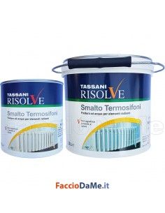 Smalto Termosifoni Radiatori Non Ingiallisce 750ml 2,5lt Bianco Risolve Tassani 3370