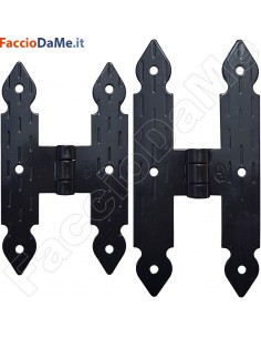 Bandella a Doppia T con Occhio Laterale in Acciaio 16 20cm Colore Nero Omad 1330-N