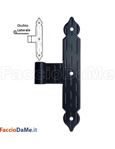 Bandella a T con Occhio Laterale Spina Diametro 12mm in Acciaio Colore Nero Omad 1366LA-N