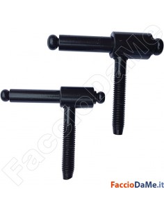 Cardini ad Avvitare in Acciaio Verniciato Spina Ø 10 - 12 mm Colore Nero Omad