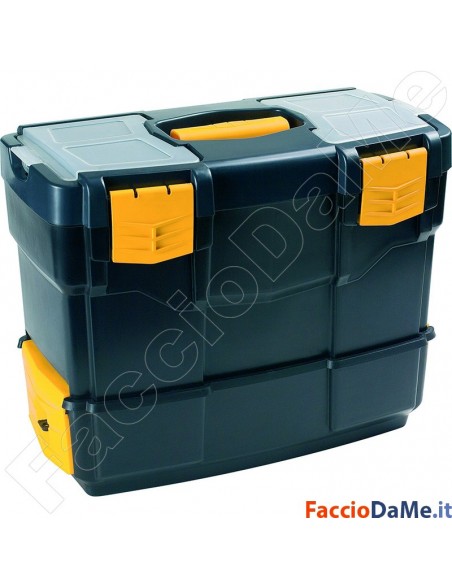 Cassetta Valigetta Porta Utensili 42x22x34 cm Linea Tekna Art Plast 6500V - SPEDIZIONE GRATUITA