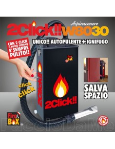 Aspiracenere Professionale Ignifugo Salvaspazio 1000 watt Fire&Box 2Click W8030 - SPEDIZIONE GRATUITA 2