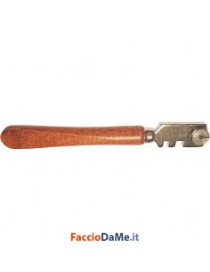 Tagliavetro da 3 a 10 mm con 6 Rotelle e Manico in Legno Silberschnitt BO100.0