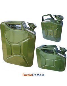 Tanica Taniche per Benzina CE in Metallo Verniciato Colore Verde 5 10 20 litri
