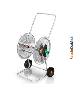 Carrello Avvolgitubo con Ruote Rullo e Telaio in Acciaio Zincato Agrati 310 - SPEDIZIONE GRATUITA