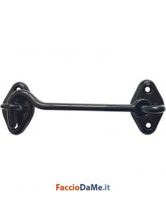 Gancio Ganci Blocca Porte Fermapersiane Fermaporta Ottone Verniciato Nero