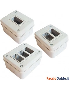 Contenitore Scatola da 1 2 3 Posti a Scelta IP40 Compatibile Gewiss e Magic