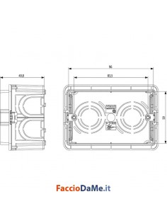 Scatola Rettangolare da Incasso per Pareti con 3 Moduli Vimar Idea V71303 2