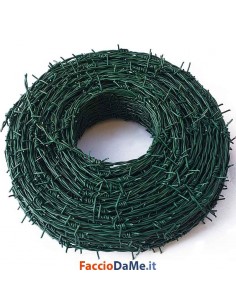 Filo Spinato Plastificato Riccio Diametro Filo 1,70 mm Rotolo da 100 metri Cavatorta