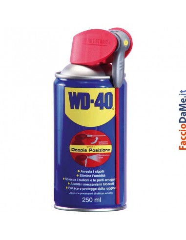 Olio Spray WD40 Doppia Posizione Lubrificante Sbloccante Protegge Rimuove  250ml + 40ml gratis