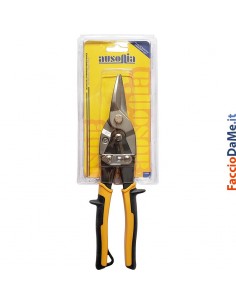 Cesoia Forbice da Lattoniere Professionale per Lamiera Becco Dritto 25cm Ausonia 53446