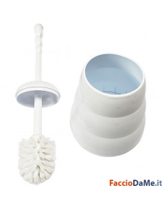 Porta Scopino Bombolo da Bagno Toilette WC Diametro 17x41 cm StefanPlast 10575