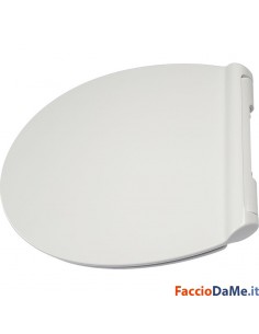 Sedile WC Duroplast Universale con Chiusura Frenata Soft Close Colore Bianco