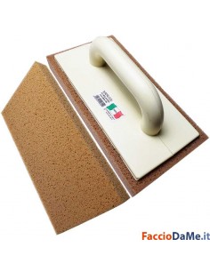 Frattazzo Europoliflex Manico in Resina Base in Spugna 290x150x30mm 3M-Gomma 602