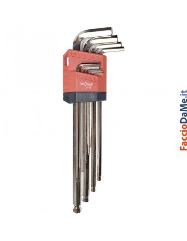 Set Kit Chiavi Esagonali Lunghe Maschio 9 Pezzi Banko Prof