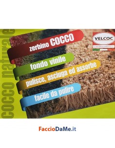 Tappeto Zerbino in Cocco con Fondo Vinile Modello Fantasia Velcoc Varie Misure 2