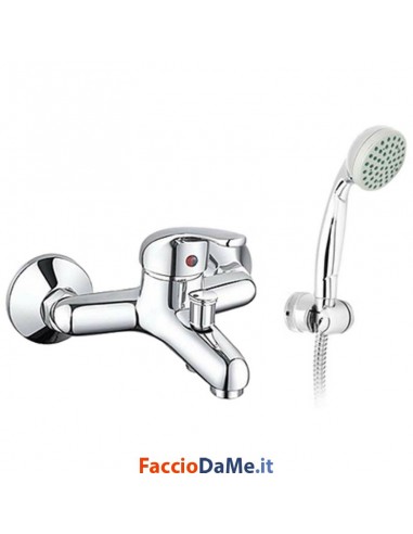 Miscelatore Rubinetto Monocomando Vasca con Duplex Cromato Hydrall Delfina H235-D30