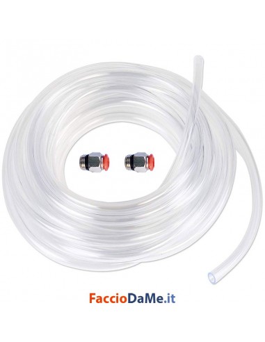 Set Kit Tubo Rilsan Aria Compressa 8x10 mm Lunghezza 5 10 25 50 metri + Raccordi