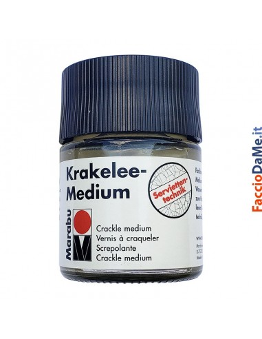 Krakelee Medium Marabu Incolore a Base d'acqua per Legno Metallo Vetro ecc 50ml